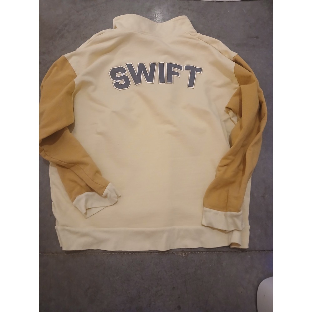 Taylor Swift Folklore 1/4 Zip Pullover 3XL Butter Yellow Color Block Swiftie - Picture 7 of 7